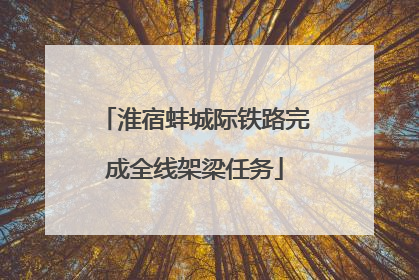 淮宿蚌城际铁路完成全线架梁任务